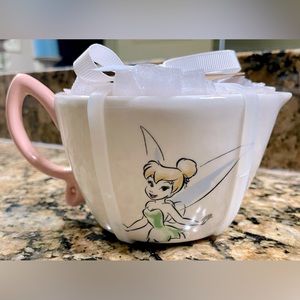 Rae Dunn Disney Tinkerbell Measuring Cup Set 4 Different Designs on Each Pink